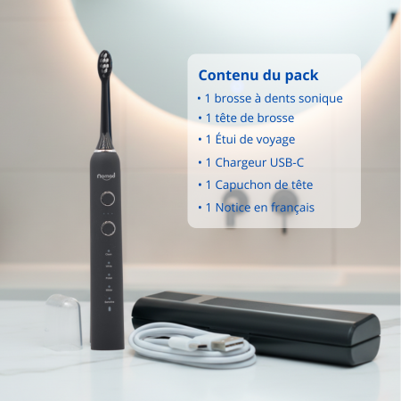 Têtes de brosse soniques Nomad – nettoyage précis et respect des gencives