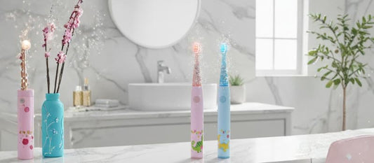 Brosse à dent électrique enfant 1 an technologie sonique, design ergonomique et ludique pour l'hygiène des dents de lait.