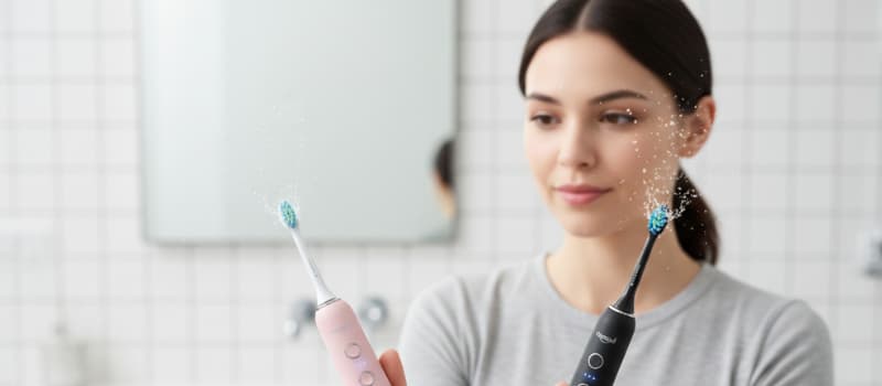 Guide étape par étape pour utiliser une brosse à dents sonique avec un angle de 45 degrés sur les gencives