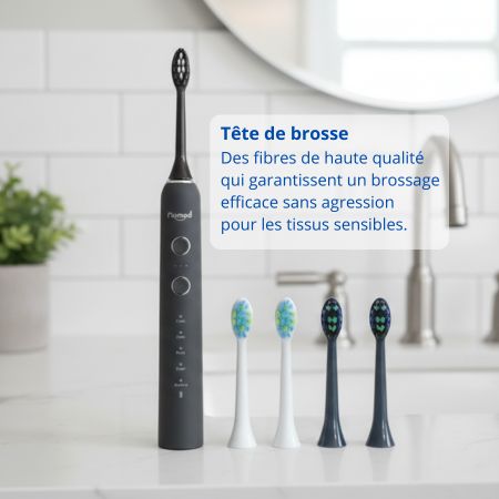 Design durable et minimaliste brosse à dents blanche Nomad