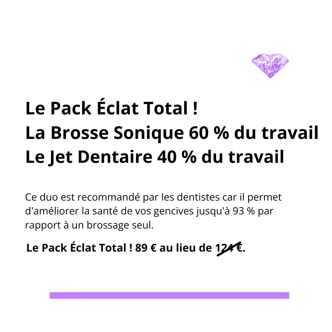 Kit d’hygiène dentaire complet : jet dentaire puissant et brosse à dents électrique sonique